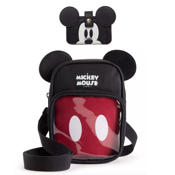 Disney Mickey Mouse Small Messenger Crossbody Purse and Card Wallet - Picture 1 of 9